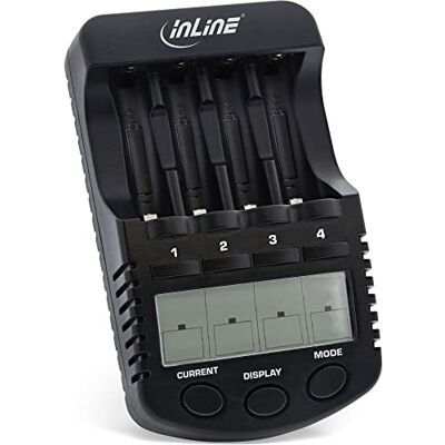 InLine 01287 Premium snellader NiCd+NiMH AA en AAA tot 1000mA InLine 01287 Premium snellader NiCd+NiMH AA en AAA tot 1000mA
