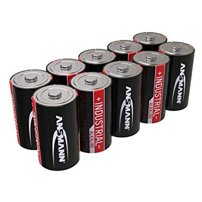 Ansmann LR20 Industrial alkaline batterij (10 stuks) – Mono D-batterijen van professionele kwaliteit met hoge capaciteit – waterdichte en krachtige wegwerpbatterijen, ideaal voor dagelijkse apparaten Ansmann LR20 Industrial alkaline batterij (10 stuks) – Mono D-batterijen van professionele kwaliteit met hoge capaciteit – waterdichte en krachtige wegwerpbatterijen, ideaal voor dagelijkse apparaten