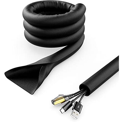 deleyCON 1,5m Kabelhoes Zelfsluitend Kabelmanagement Kabelkanaal Kabelbescherming Robuust Nylon Kabelmantel Thuis Kantoor Bureau Zwart deleyCON 1,5m Kabelhoes Zelfsluitend Kabelmanagement Kabelkanaal Kabelbescherming Robuust Nylon Kabelmantel Thuis Kantoor Bureau Zwart