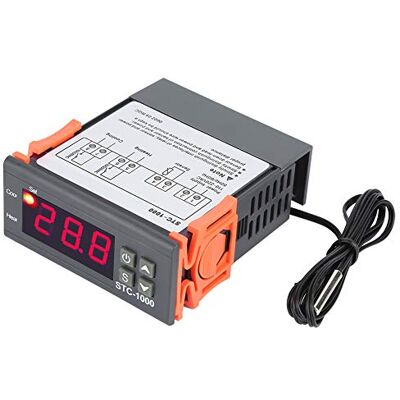 Sorand 110-220 V Digitale Temperatuurregelaar, LED Thermostaatmeter 10A Met NTC-sonde Temperatuursensor Elektrische Thermostaatregeling 2 Relais STC-1000 Sorand 110-220 V Digitale Temperatuurregelaar, LED Thermostaatmeter 10A Met NTC-sonde Temperatuursensor Elektrische Thermostaatregeling 2 Relais STC-1000