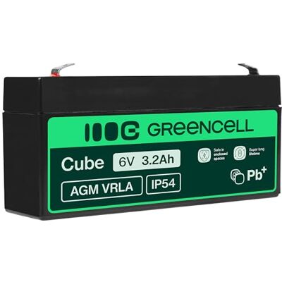 Green Cell ® AGM Loodaccu VRLA 6 V 3,2 Ah loodaccu reserve-loodaccu cyclusbestendig elektrisch speelgoed alarm noodstroom kindervoertuig Green Cell ® AGM Loodaccu VRLA 6 V 3,2 Ah loodaccu reserve-loodaccu cyclusbestendig elektrisch speelgoed alarm noodstroom kindervoertuig
