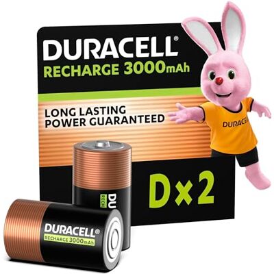 Duracell acculader Maat D Ultra 3000 mAh Batterijen, 2 Stuks Duracell acculader Maat D Ultra 3000 mAh Batterijen, 2 Stuks