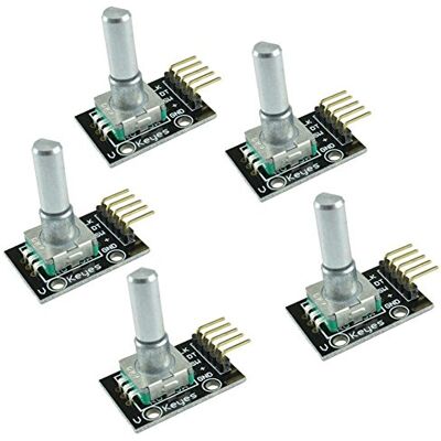 DollaTek 5 Stks KY-040 Roterende Encoder Module Baksteen Sensor Ontwikkeling Panel voor Arduino DollaTek 5 Stks KY-040 Roterende Encoder Module Baksteen Sensor Ontwikkeling Panel voor Arduino