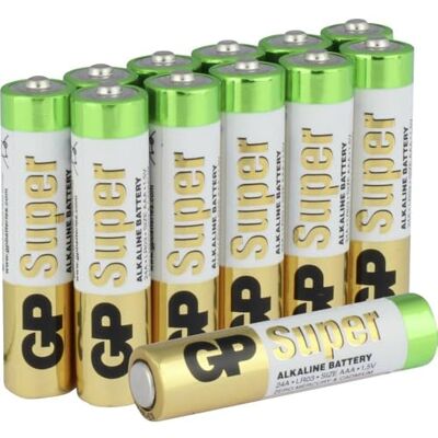 GP 24A-2VS12 LR03 super alkaline AAA batterij (12 stuks) GP 24A-2VS12 LR03 super alkaline AAA batterij (12 stuks)