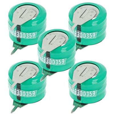 vhbw 5 stuks reservebatterijen voor 3/V15H voor modelbouw (20 mAh, 3,6 V, NiMH) met 2 pinnen vhbw 5 stuks reservebatterijen voor 3/V15H voor modelbouw (20 mAh, 3,6 V, NiMH) met 2 pinnen
