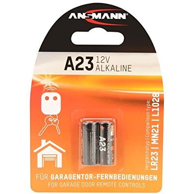 Ansmann Alkaline batterijen A23 (2 stuks) 12 V alkaline batterijen voor elektronische bloeddrukmeter, digitale thermometer, e-reader enz. krachtige wegwerpbatterijen Ansmann Alkaline batterijen A23 (2 stuks) 12 V alkaline batterijen voor elektronische bloeddrukmeter, digitale thermometer, e-reader enz. krachtige wegwerpbatterijen
