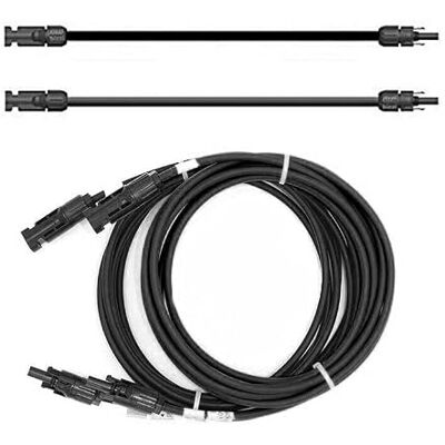 solartronics 6 mm² verlengkabel zonnekabel zwart met dubbelzijdige stekker voor PV GAK zonnepanelen Made in Germany 0,5 m solartronics 6 mm² verlengkabel zonnekabel zwart met dubbelzijdige stekker voor PV GAK zonnepanelen Made in Germany 0,5 m