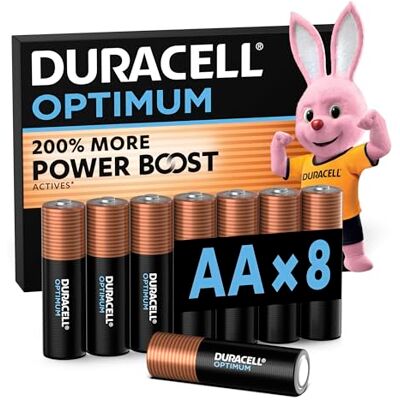 Duracell Optimum AA-alkalinebatterijen, 1.5 V, LR6 MX1500, 8 stuks Duracell Optimum AA-alkalinebatterijen, 1.5 V, LR6 MX1500, 8 stuks