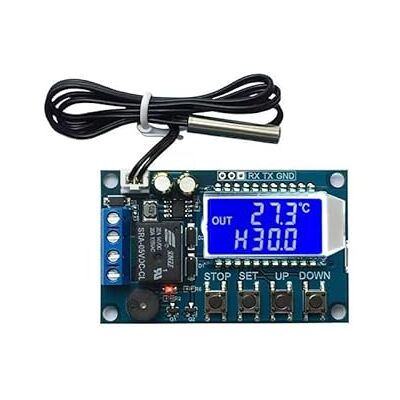 Taikuwu Elektronische digitale temperatuurregelaar DC 6-30 V met waterdichte sensor Taikuwu Elektronische digitale temperatuurregelaar DC 6-30 V met waterdichte sensor