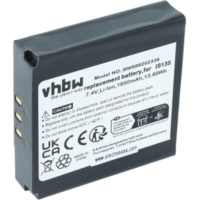 vhbw Accu geschikt voor PAX IRAS 900K, P90, S90, S900 1850mAh, 7,4V, Li-Ion vhbw Accu geschikt voor PAX IRAS 900K, P90, S90, S900 1850mAh, 7,4V, Li-Ion
