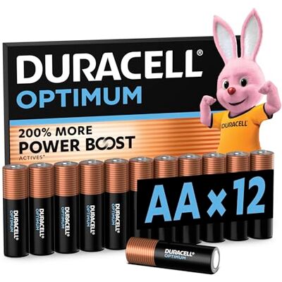 Duracell Optimum AA-alkalinebatterijen, 1.5 V, LR6 MX1500, 12 stuks Duracell Optimum AA-alkalinebatterijen, 1.5 V, LR6 MX1500, 12 stuks