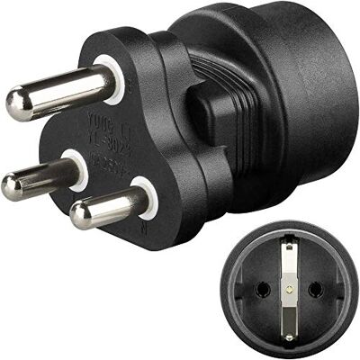 goobay 95412 reisadapter voor Zuid-Afrika / reisstekker / geaard stopcontact naar Zuid-Afrika stekker (type M) / reisadapter / netadapter / zwart goobay 95412 reisadapter voor Zuid-Afrika / reisstekker / geaard stopcontact naar Zuid-Afrika stekker (type M) / reisadapter / netadapter / zwart