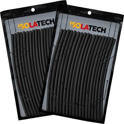 ISOLATECH Krimpkous, assortiment, Ø 3 mm en Ø 5 mm, zwart Ø 3 mm x 4 m (20 x 20 cm), Ø 5 mm x 3,6 m (18 x 20 cm), 2:1, zonder lijm, niet gemarkeerd, polyolefine, uv-bestendig ISOLATECH Krimpkous, assortiment, Ø 3 mm en Ø 5 mm, zwart Ø 3 mm x 4 m (20 x 20 cm), Ø 5 mm x 3,6 m (18 x 20 cm), 2:1, zonder lijm, niet gemarkeerd, polyolefine, uv-bestendig
