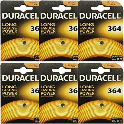 Duracell 364, SR621, horlogebatterij, 6 batterijen Duracell 364, SR621, horlogebatterij, 6 batterijen