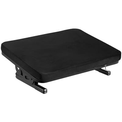 MAXMOUNT Ergonomische zachte voetsteun, verstelbare voetensteun voor bureau, helling van +20° tot -20°, schuim en staal, zwart MAXMOUNT Ergonomische zachte voetsteun, verstelbare voetensteun voor bureau, helling van +20° tot -20°, schuim en staal, zwart