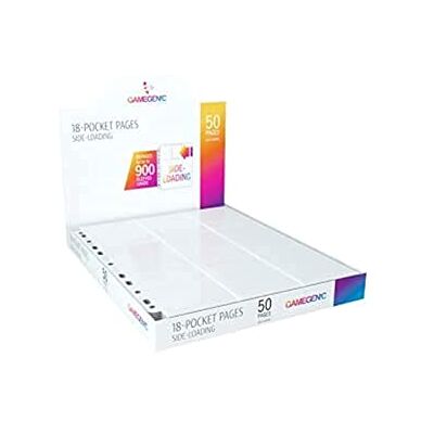 Gamegenic Gamegen!c Sideloading 18-pocket pagina's display wit (50), kleur wit ( GGS30010ML) Gamegenic Gamegen!c Sideloading 18-pocket pagina's display wit (50), kleur wit ( GGS30010ML)