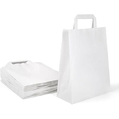 Inoverse Papieren zakken, geschenkzakken, papieren zakken met handvat, kraftpapieren zakken, kraftpapieren zakken, Wit, Handtashouder Lot de 250 sacs en papier kraft blanc à imprimer, pour boutique, emballage cadeau Inoverse Papieren zakken, geschenkzakken, papieren zakken met handvat, kraftpapieren zakken, kraftpapieren zakken, Wit, Handtashouder Lot de 250 sacs en papier kraft blanc à imprimer, pour boutique, emballage cadeau