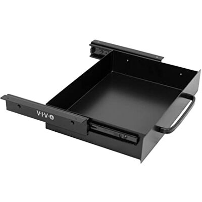 VIVO DESK-DR1H-B Schuiflade onder het bureau gemonteerd met trekgreep, organizer voor zit- en sta-werkplek, zwart, 33 cm VIVO DESK-DR1H-B Schuiflade onder het bureau gemonteerd met trekgreep, organizer voor zit- en sta-werkplek, zwart, 33 cm