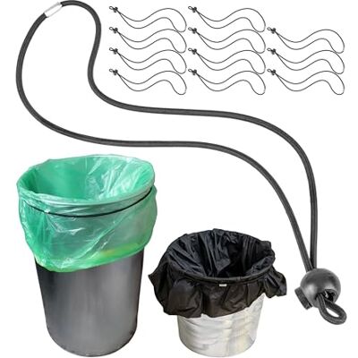 Your Day Mate Universeel elastiek voor vuilnisemmers, 12 verpakkingen, geschikt tot 50 liter, compatibel met WESCO vuilnisemmers, 70 cm elastische ring, verstelbare lengte met elastische stoppers Your Day Mate Universeel elastiek voor vuilnisemmers, 12 verpakkingen, geschikt tot 50 liter, compatibel met WESCO vuilnisemmers, 70 cm elastische ring, verstelbare lengte met elastische stoppers