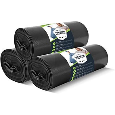 ELES VIDA Vuilniszakken 120 liter zwart extreem scheurvast XXL afvalzakken type 100 extra 120 liter 70 µ 700 x 1100 mm LDPE grote vuilniszakken 75 zakken ELES VIDA Vuilniszakken 120 liter zwart extreem scheurvast XXL afvalzakken type 100 extra 120 liter 70 µ 700 x 1100 mm LDPE grote vuilniszakken 75 zakken