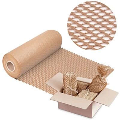 V1 TRADE Kraftpapier, gegolfd, rol 20 cm x 25 m, 70 g/m² Honingraat kraftpapier ter bescherming en bevestiging tijdens verpakking, verzending, opslag en verhuizing. V1 TRADE Kraftpapier, gegolfd, rol 20 cm x 25 m, 70 g/m² Honingraat kraftpapier ter bescherming en bevestiging tijdens verpakking, verzending, opslag en verhuizing.