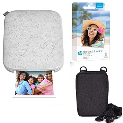 HP Sprocket 3x4 instant fotoprinter set: 50 verpakkingen zink papier, etui HP Sprocket 3x4 instant fotoprinter set: 50 verpakkingen zink papier, etui
