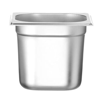 HENDI Gastronorm-bak, GN 1/6, hittebestendigheid -40 °C tot 300 °C, te gebruiken in convectieovens, koelkasten, waterbaden, chafing schijven, 2,4 l, 176 x 162 x 150 mm, roestvrij staal HENDI Gastronorm-bak, GN 1/6, hittebestendigheid -40 °C tot 300 °C, te gebruiken in convectieovens, koelkasten, waterbaden, chafing schijven, 2,4 l, 176 x 162 x 150 mm, roestvrij staal