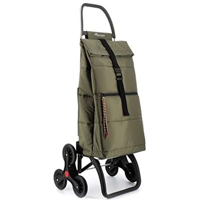 Rolser Big Polar Winkelwagen met 6 wielen, traplopen, kaki Rolser Big Polar Winkelwagen met 6 wielen, traplopen, kaki