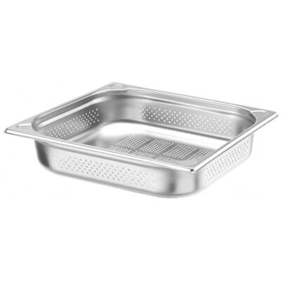 HENDI 807224 GN 2/3 geperforeerd Gastronome bakje Roestvrij staal, 354 x 325 x (H) 65 mm, -40 °C tot 250 °C, vaatwasmachinebestendig HENDI 807224 GN 2/3 geperforeerd Gastronome bakje Roestvrij staal, 354 x 325 x (H) 65 mm, -40 °C tot 250 °C, vaatwasmachinebestendig