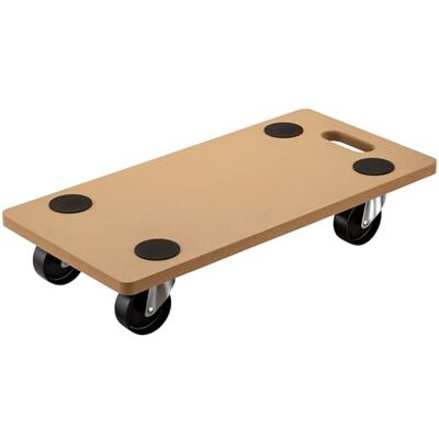 WilTec Transportwagen met wielen voor meubels, zware belasting, MDF-plaat, 580 x 290 mm, 250 kg, verhuizing WilTec Transportwagen met wielen voor meubels, zware belasting, MDF-plaat, 580 x 290 mm, 250 kg, verhuizing
