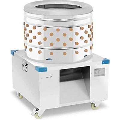 Wiesenfield Plucker machine voor kip, 1500 W, 540 kg/u, roestvrij staal en rubber, 275 omw/min, trommel diameter 60 cm Wiesenfield Plucker machine voor kip, 1500 W, 540 kg/u, roestvrij staal en rubber, 275 omw/min, trommel diameter 60 cm