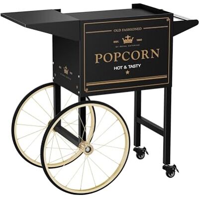 Royal Catering RCPT-BGWG-1 Popcornwagen, 94 cm, 4 wielen, zwart/goud, gelakt plaatstaal, 37 x 51 cm, 2 parkeerremmen Royal Catering RCPT-BGWG-1 Popcornwagen, 94 cm, 4 wielen, zwart/goud, gelakt plaatstaal, 37 x 51 cm, 2 parkeerremmen