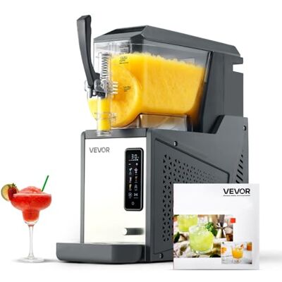 VEVOR Granietmachine, 4 l, 350 W, enkele tank, ijsdranken, koud sap, cocktail, zelfreinigende functie voor slag, milkshake, smoothies VEVOR Granietmachine, 4 l, 350 W, enkele tank, ijsdranken, koud sap, cocktail, zelfreinigende functie voor slag, milkshake, smoothies