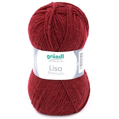 Gründl 760-13 draad, acryl, bordeaux, 3,5-4,5 mm Gründl 760-13 draad, acryl, bordeaux, 3,5-4,5 mm