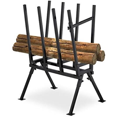 Relaxdays Zaagbeug voor houtzaagwerkzaamheden, 400 kg, zaagframe voor kettingzagen, van stabiel staal, H x B x D 107 x 81 x 53 cm, zwart Kettingzaagframe van robuust staal 107 x 81 x 53 cm Relaxdays Zaagbeug voor houtzaagwerkzaamheden, 400 kg, zaagframe voor kettingzagen, van stabiel staal, H x B x D 107 x 81 x 53 cm, zwart Kettingzaagframe van robuust staal 107 x 81 x 53 cm