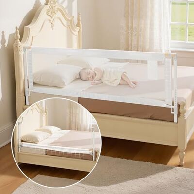VEVOR Bedhek voor kinderen, met versterkte ijzeren buis en Oxford-stof, in hoogte verstelbare zijleuning, draagbare bescherming voor wieg, bedhek 2000 x 890 mm, 1 stuk VEVOR Bedhek voor kinderen, met versterkte ijzeren buis en Oxford-stof, in hoogte verstelbare zijleuning, draagbare bescherming voor wieg, bedhek 2000 x 890 mm, 1 stuk