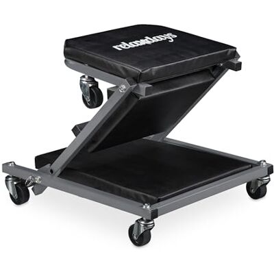 Relaxdays Werkplaatsskateboard, 150 kg, 2-in-1 rolstoel, opvouwbaar, 360 graden draaibaar, auto, staal, zwart/grijs Relaxdays Werkplaatsskateboard, 150 kg, 2-in-1 rolstoel, opvouwbaar, 360 graden draaibaar, auto, staal, zwart/grijs