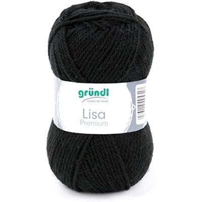 Gründl 760-26 draad, acryl, zwart, 3,5-4,5 mm Gründl 760-26 draad, acryl, zwart, 3,5-4,5 mm
