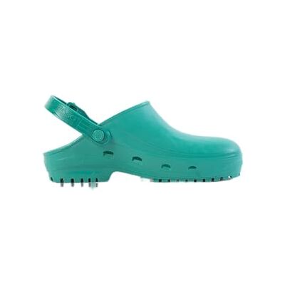 REPOSA Sanitaire klompen model Max, professionele klomp met veters, SRC antislip rubberen zool, anatomische zool, antistatisch en licht, Groen 36 EU REPOSA Sanitaire klompen model Max, professionele klomp met veters, SRC antislip rubberen zool, anatomische zool, antistatisch en licht, Groen 36 EU