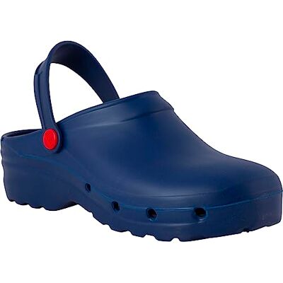 REPOSA Light Shock Clogs voor verpleegsters, gezondheidsschoenen, EVA, verknoopt, comfortabel en licht, gesloten schacht, zijdelingse gaten, anatomische zool, Blauw 47 EU REPOSA Light Shock Clogs voor verpleegsters, gezondheidsschoenen, EVA, verknoopt, comfortabel en licht, gesloten schacht, zijdelingse gaten, anatomische zool, Blauw 47 EU
