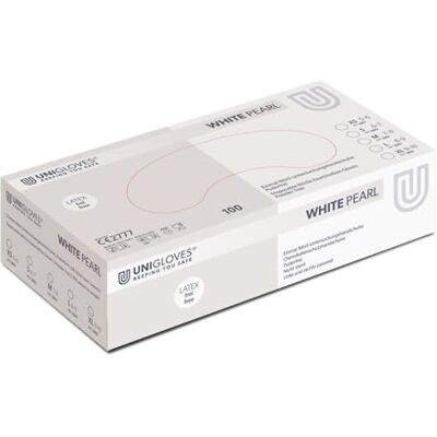 UNIGLOVES Niril White Pearl washandjes, extra klein, XS, 100 stuks UNIGLOVES Niril White Pearl washandjes, extra klein, XS, 100 stuks