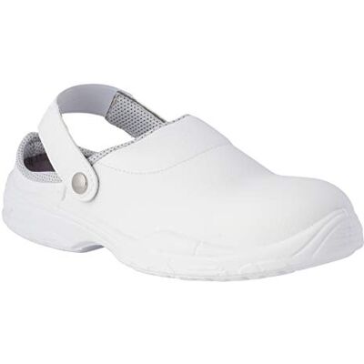 REPOSA SRC Medische sanitaire schoenen met witte veters met kunstleren kap en comfortabel weefsel, uniseks, max. antislip, gemaakt in Italië EN ISO 20345:2011, wit, 46 EU 46 EU REPOSA SRC Medische sanitaire schoenen met witte veters met kunstleren kap en comfortabel weefsel, uniseks, max. antislip, gemaakt in Italië EN ISO 20345:2011, wit, 46 EU 46 EU
