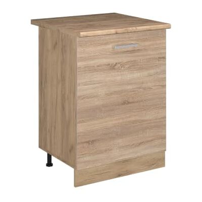 Vicco Meuble bas de cuisine "R-Line", Sonoma/Chêne doré 60 cm 1 Porte · Plan de travail incl. · Pieds réglables en hauteur · 1 Tablette · Librement combinable Vicco Meuble bas de cuisine "R-Line", Sonoma/Chêne doré 60 cm 1 Porte · Plan de travail incl. · Pieds réglables en hauteur · 1 Tablette · Librement combinable