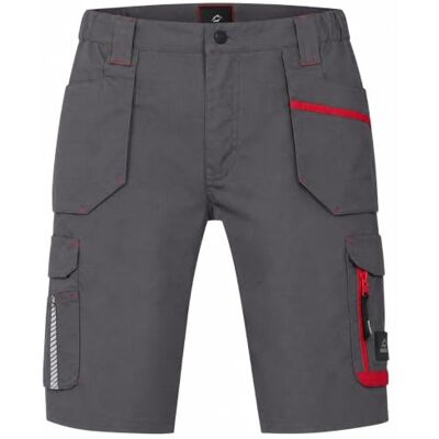 BWOLF Drift werkbroek voor heren, korte werkshorts van ripstop-stof met veel zakken, Grijs/Zwart 3XL BWOLF Drift werkbroek voor heren, korte werkshorts van ripstop-stof met veel zakken, Grijs/Zwart 3XL