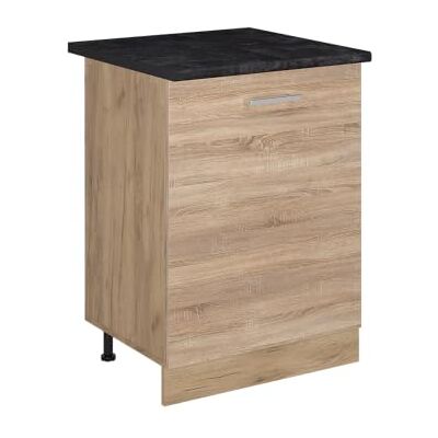 Vicco Meuble bas de cuisine "R-Line", Sonoma/Chêne doré 60 cm 1 Porte · Plan de travail incl. · Pieds réglables en hauteur · 1 Tablette · Librement combinable Vicco Meuble bas de cuisine "R-Line", Sonoma/Chêne doré 60 cm 1 Porte · Plan de travail incl. · Pieds réglables en hauteur · 1 Tablette · Librement combinable