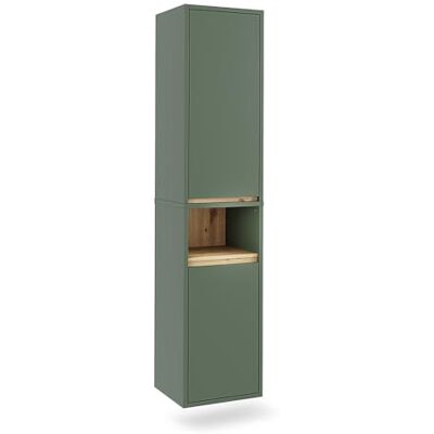 Vicco Hoge kast "Viola", groen/handwerk, 38 x 170 cm met 2 deuren, kan worden gecombineerd met de Viola-serie voor opslag in de badkamer Vicco Hoge kast "Viola", groen/handwerk, 38 x 170 cm met 2 deuren, kan worden gecombineerd met de Viola-serie voor opslag in de badkamer