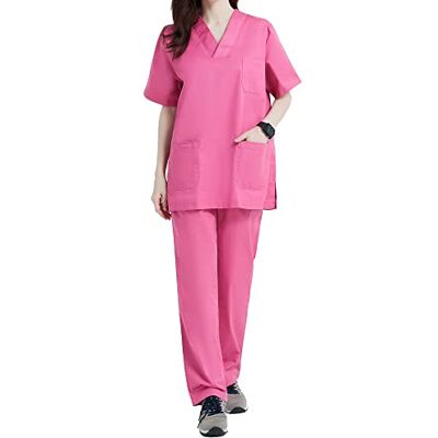 MISEMIYA Uniseks uniform MZ-8178, werkkleding voor volwassenen Fuchsia 21, maat S S MISEMIYA Uniseks uniform MZ-8178, werkkleding voor volwassenen Fuchsia 21, maat S S