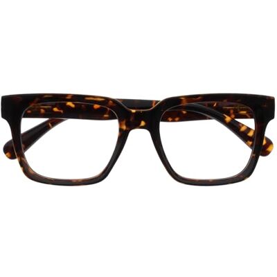 OPULIZE Era Anti-blauwlichtbril, transparante glazen, anti-weerspiegeling, UV400-bescherming, oversized montuur, computer- en schermbril, schildpadbruin Eén maat OPULIZE Era Anti-blauwlichtbril, transparante glazen, anti-weerspiegeling, UV400-bescherming, oversized montuur, computer- en schermbril, schildpadbruin Eén maat