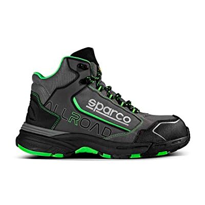 SPARCO Allroad Veiligheidsschoenen voor volwassenen, donkergrijs, neongroen, 45 EU 45 EU SPARCO Allroad Veiligheidsschoenen voor volwassenen, donkergrijs, neongroen, 45 EU 45 EU