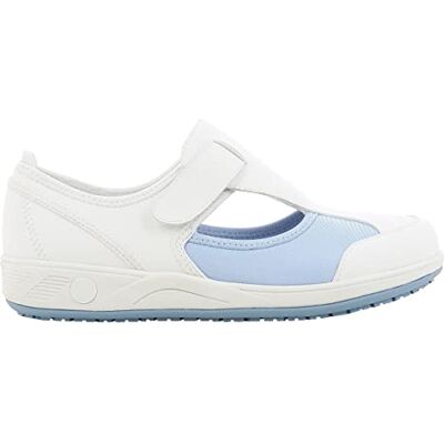 SAFETY JOGGER Oxypas Camille werkschoenen, licht, comfortabel, met klittenbandsluiting, ideaal voor onderhoud, keuken of binnen, antislip, wit/blauw, 38 EU 38 EU SAFETY JOGGER Oxypas Camille werkschoenen, licht, comfortabel, met klittenbandsluiting, ideaal voor onderhoud, keuken of binnen, antislip, wit/blauw, 38 EU 38 EU